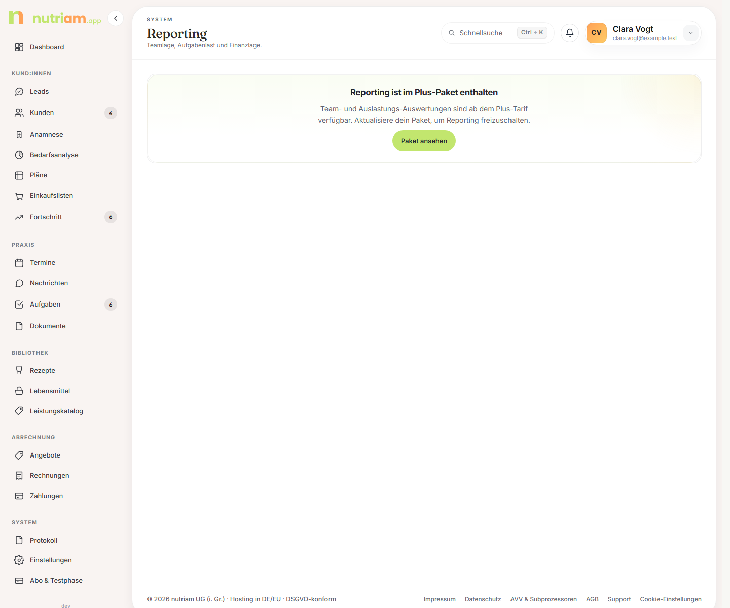 Reporting mit KPI-Kacheln, Filterkarte und Pipeline-Donut